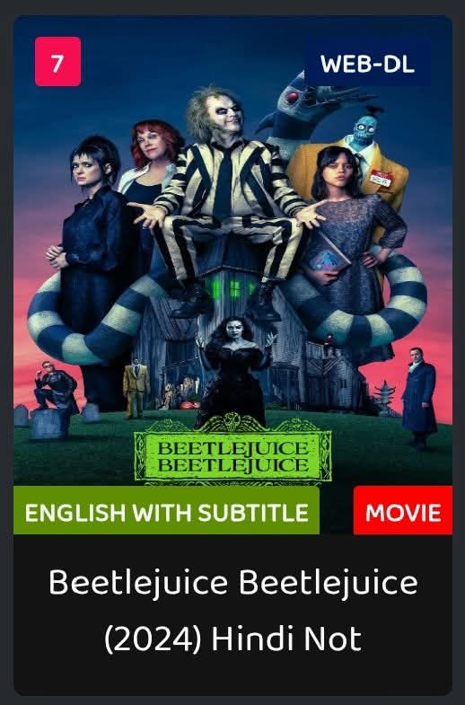 Beetlejuice Beetlejuice (2024) Hindi Dubbed | New Hollywood Movie